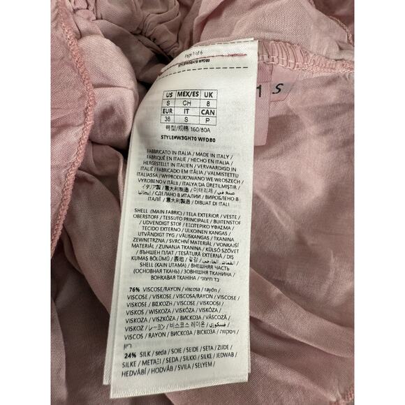 Guess Size S Babydoll Fairy Romantic Girlhood Romantic Top Pink V Neck - Picture 7 of 9